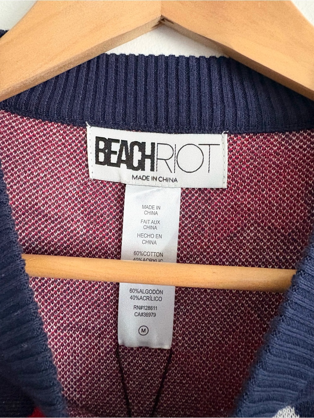 Beach Riot Callie Knit Sweater in Americana Stars NEW - Picture 5 of 6